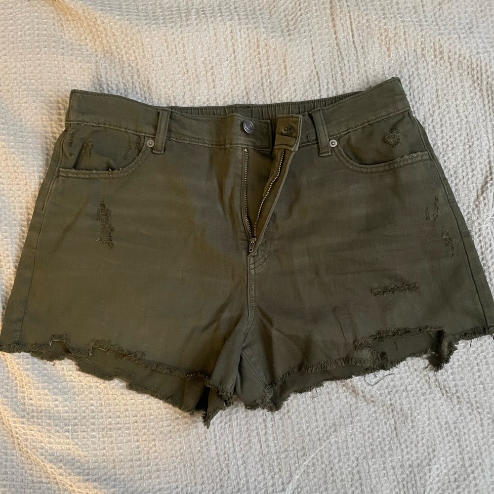 Aerie Olive Jean Shorts